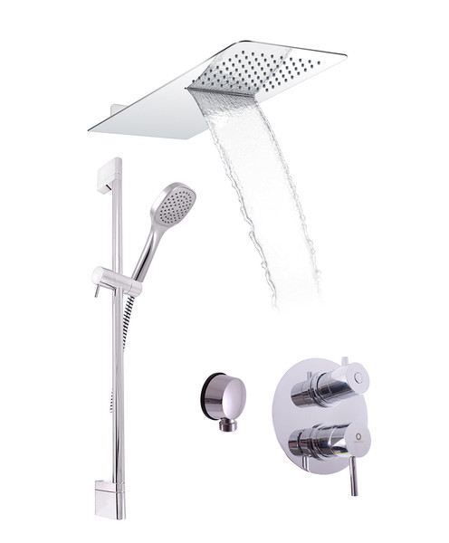 Shower sets with concealed faucet