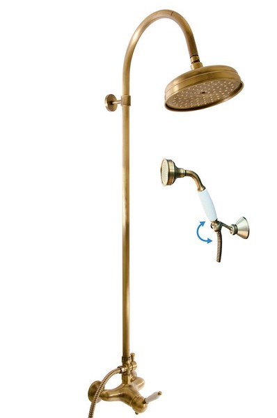 Shower faucets with overhead and hand shower RETRO