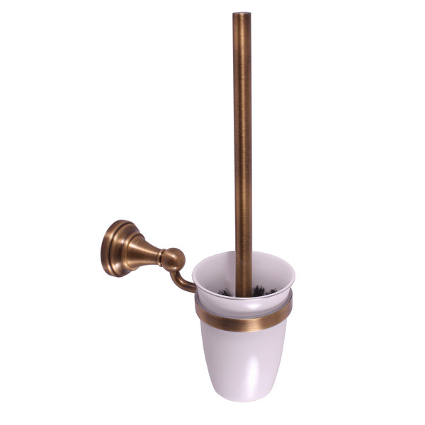 Toilet brush and holder ceramic, bronze Bathroom accessory MORAVA RETRO