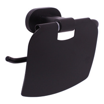 Paper holder with cover black matt Bathroom accessory YUKON