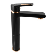 Washbasin faucet high COLORADO BLACK MATT/GOLD