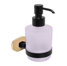 Soap dispenser black matt/gold 