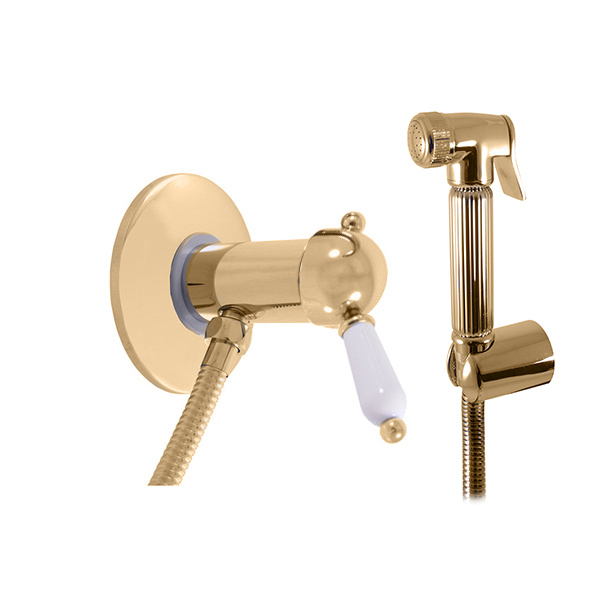 Built-in bidet lever mixer with shower LABE GOLD