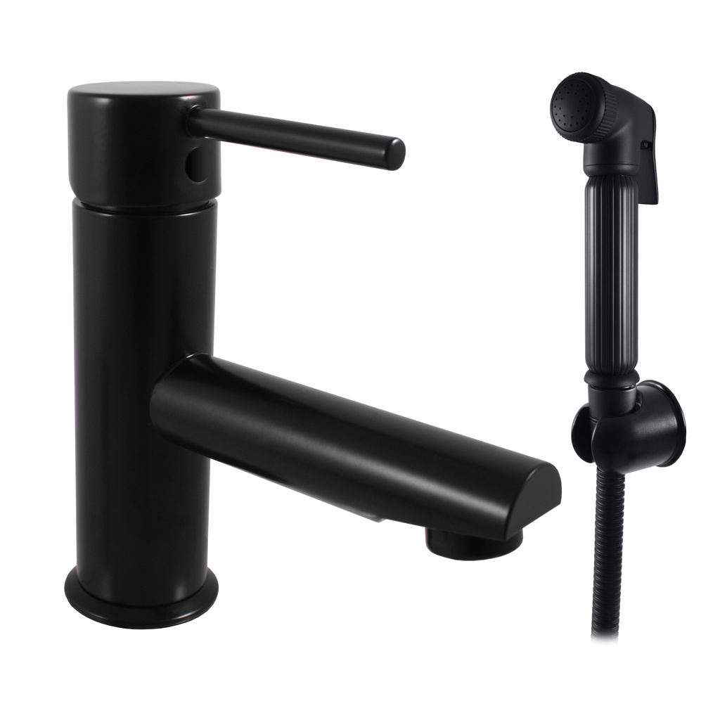 Washbasin faucet with shower SEINA Black 