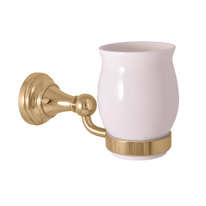 Toothbrush holder ceramic,gold Bathroom accessory MORAVA RETRO