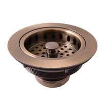 Sink waste 6/4'' with stainless steel grid BRONZE