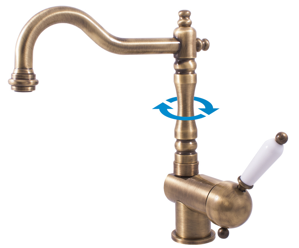 Basin/sink lever mixer for low presure water  BRONZE