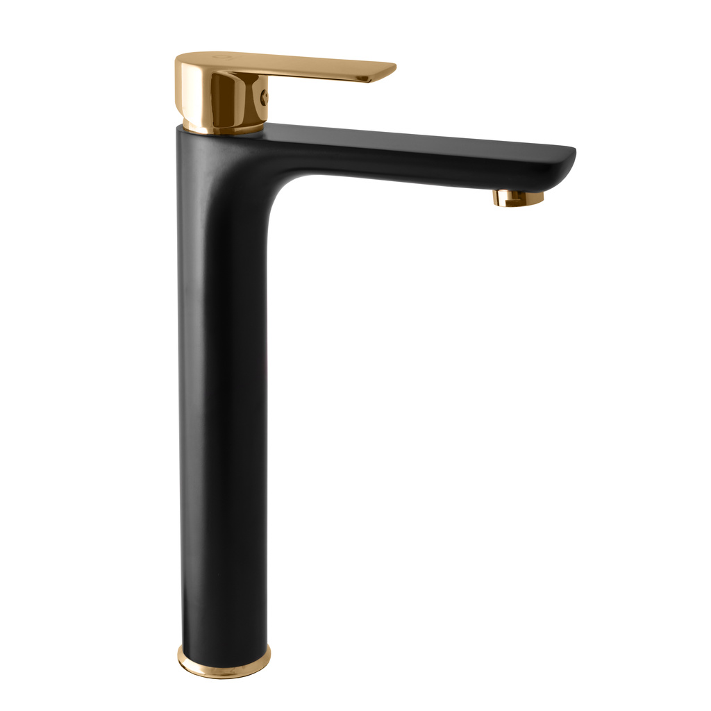 Washbasin faucet  high VLTAVA BLACK MATT/GOLD