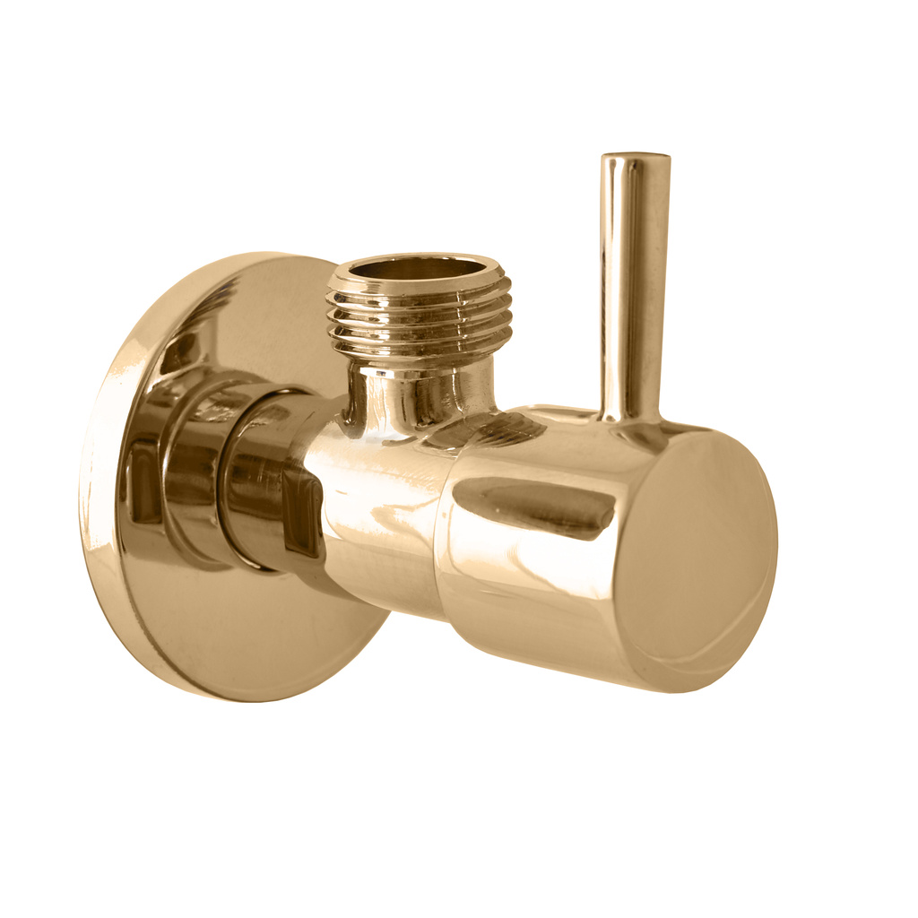 Angle valve with ceramic headwork 1/2 '' - 1/2 '' GOLD