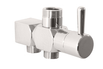 Ceramic switch for shower rail  with side water supply Chrome