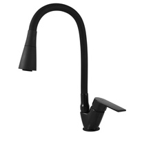 Sink lever mixer with flexible spout COLORADO BLACK MATT