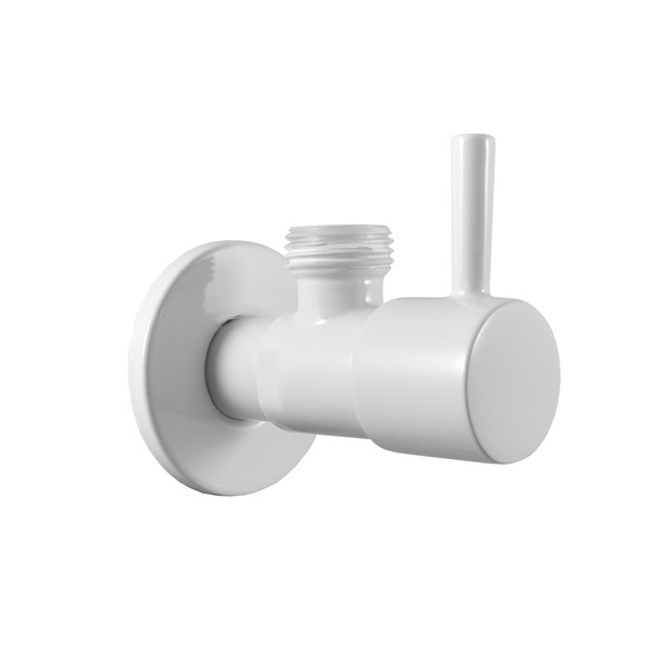 Angle valve with ceramic headwork G1/2'' x G3/8'' WHITE