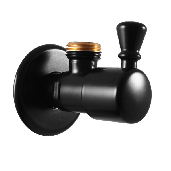 Angle valve with ceramic headwork G1/2'' x G3/8'' RETRO BLACK MATT
