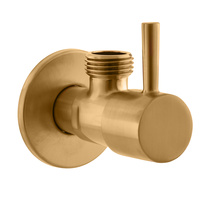 Angle valve with ceramic headwork G1/2'' x G3/8'' GOLD brushed matt