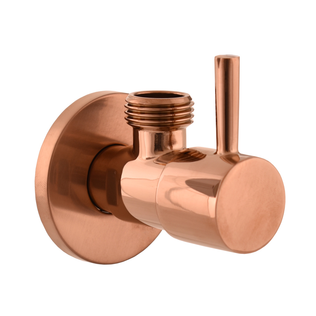 Angle valve with ceramic headwork G1/2'' x G3/8'' ROSE GOLD polished