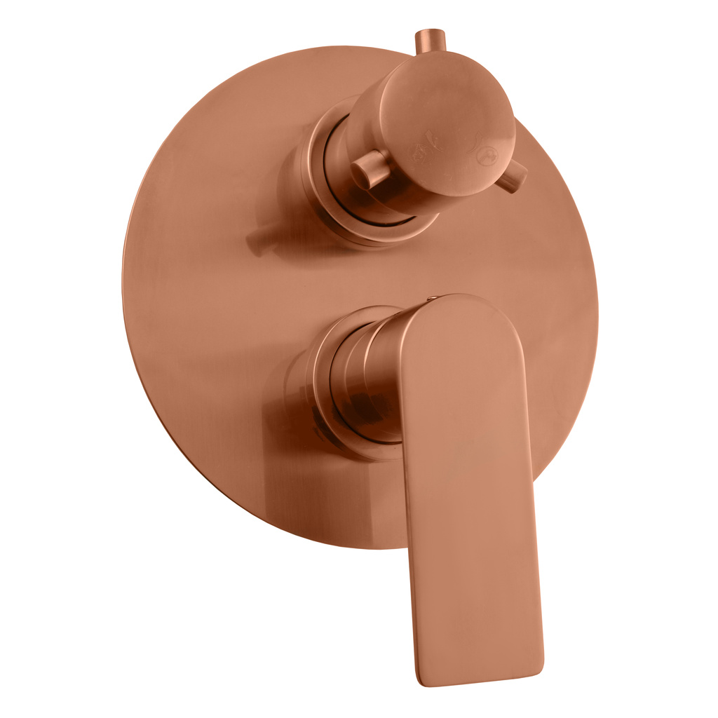 Built-in shower lever mixer NIL GOLD ROSE – brushed matt