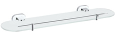 Glass shelf 500 mm chrome/white Bathroom accessory YUKON